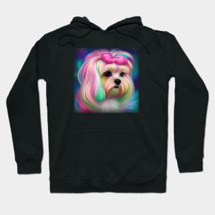 White Maltese Girl Dog Hoodie